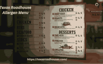 Texas Roadhouse Allergen Menu